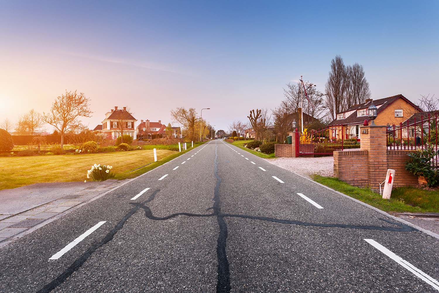 Photo d'une route publique